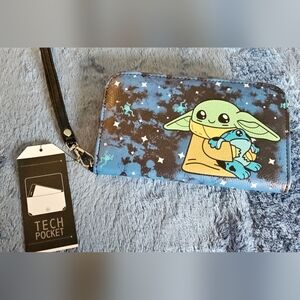 Tech Pocket Star Wars Grogu With Frog Wallet/phone Holder
